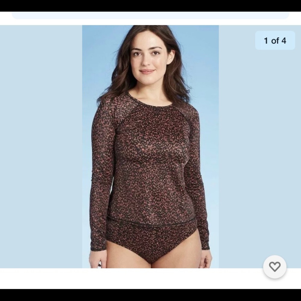 All in Motion Swim Rash Guard Top Womans SM NWT